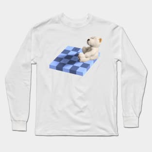 Optical Illusion - Checker Board / Teddy Bear Long Sleeve T-Shirt